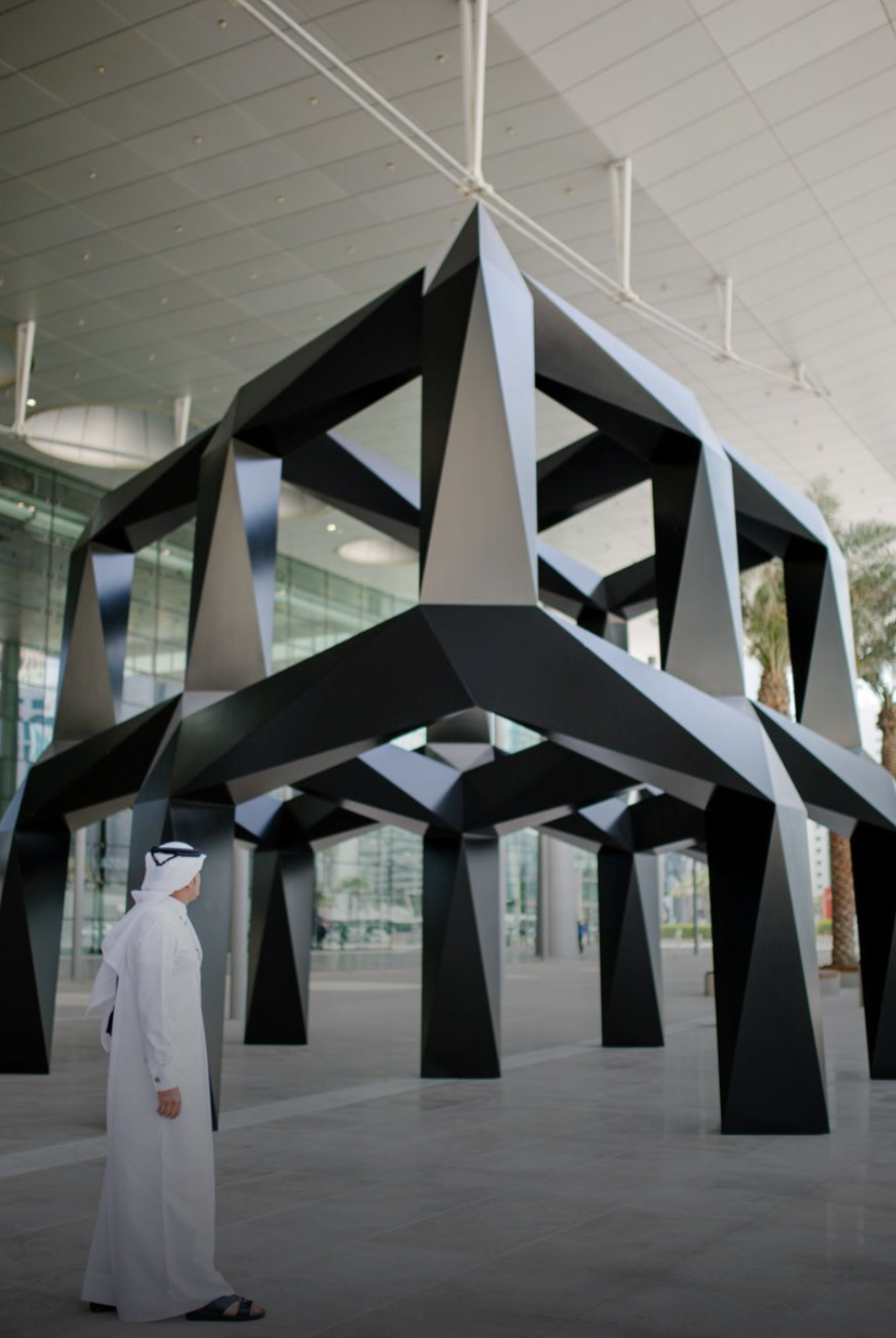 Modern art sculpture at Qatar Museums